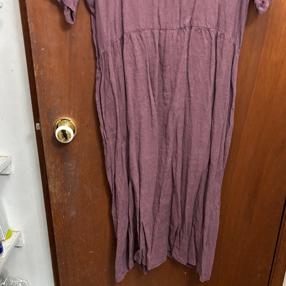 Peter Pan Collar linen dress - Picture 3 of 4